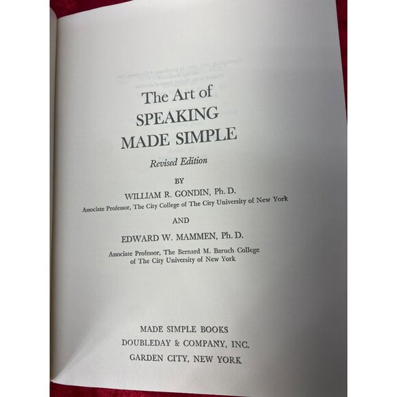 THE ART OF SPEAKING MADE SIMPLE de William R. Gondin y Edward W. Mammen - Picture 3 of 5